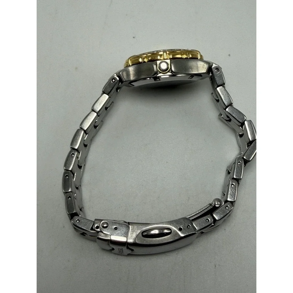 Fossil Blue AM-3757 New Battery Ladies MOP Watch 27MM 6.75